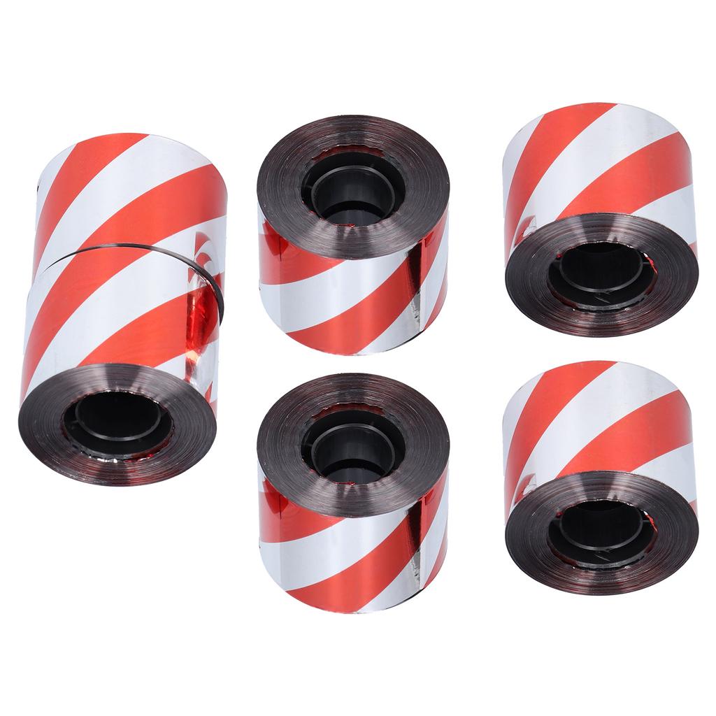 6 ADET Kuş Kovucu Yansıtıcı Korkutma Bandı Kuş Kovucu Şerit Bahçe Malzemeleri İçin Çift Taraflı Gümüş Kırmızı