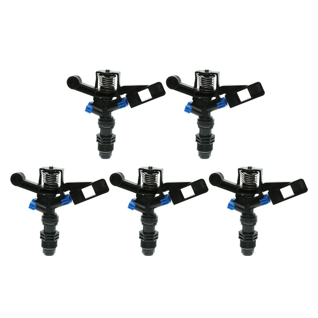 5pcs Plastic Watering Spray Nozzle for Lawn Irrigation 1/2'' (DN15) Connector