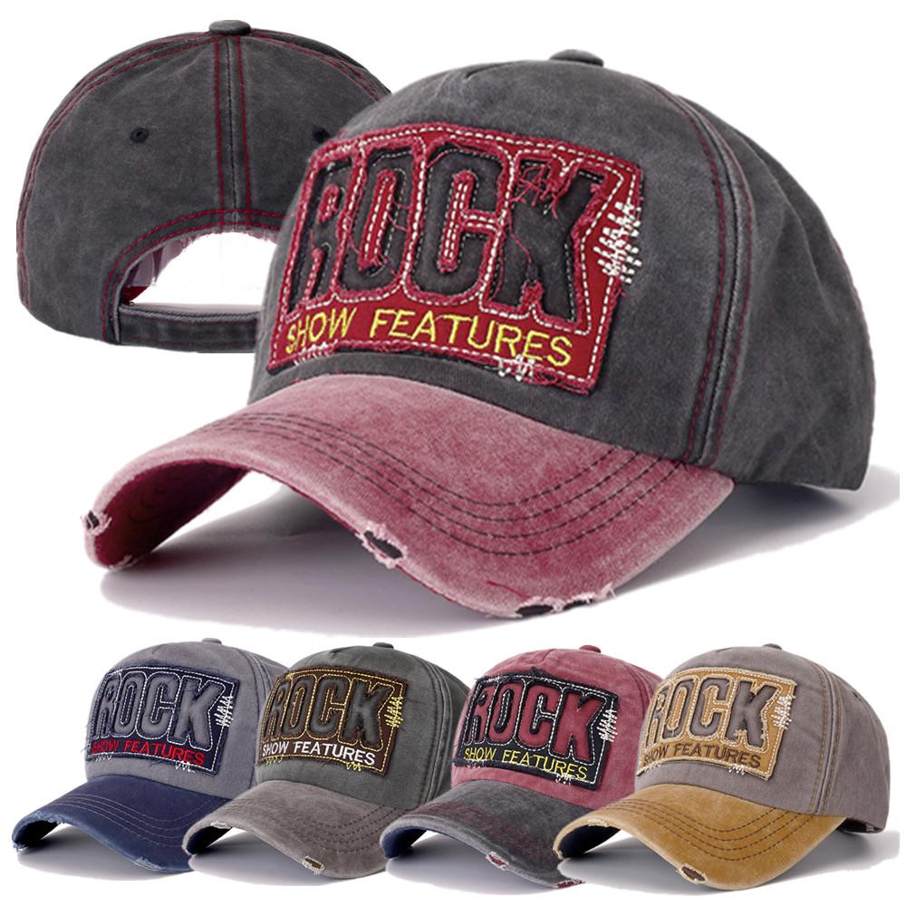 Outdoor Adjustable Casual Her Him For Women Men Cap Baseball Stitched Stitching Embroidered Lettering Alphabet Rock School Old Vintage Cotton