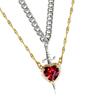 Elegant Heart Dagger Designs Necklace Charming Heart Dagger Necklace with Crystal Highlights for Special Occasions