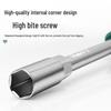 Extended Hex Socket Screwdriver Bit with CRV Head for Nuts & Bolts