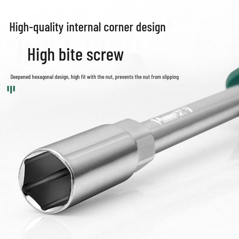 Extended Hex Socket Screwdriver Bit with CRV Head for Nuts & Bolts