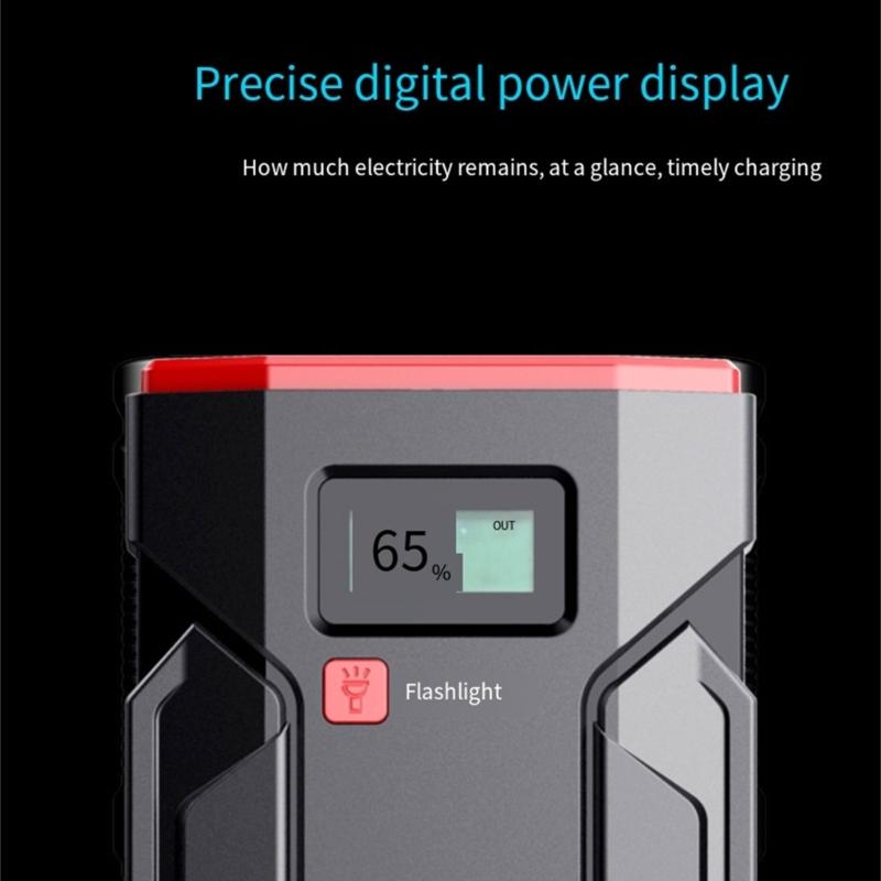 SUV Portable Car Jump Emergency Power Starter Auto Battery Booster Charger Built-in Emergency LED Flashlight Fast Charge