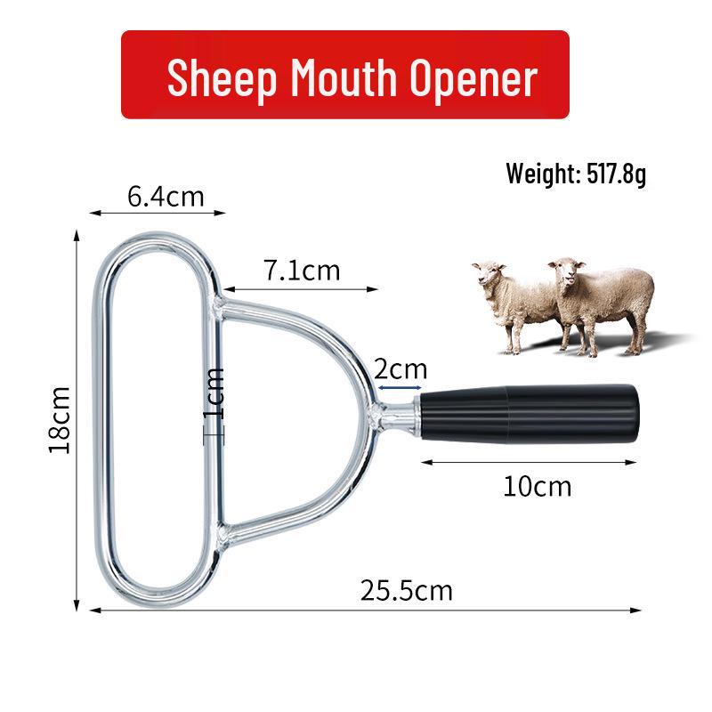 Metal Mouth Opener for Veterinary Use: Pig, Cattle, Sheep
