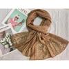 New Hollow Solid Color Knitted Scarf for Women Autumn and Winter Hollow Warm Scarf Versatile Retro Scarf