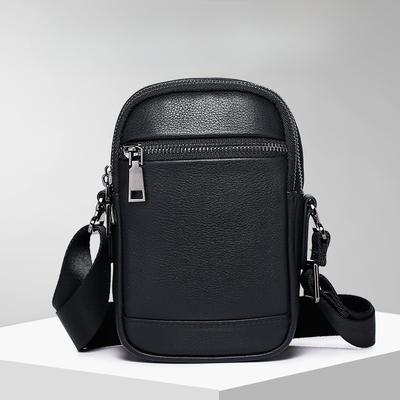 Bolsa Masculina de Negócios Bolsa Transversal Masculina Grande Capacidade Nicho e Única Ombro Masculino Couro Couro de Vaca