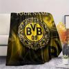 Custom Name,Borussia Dortmund Printed Flannel Blanket, Soft Throw for Bedroom Sofa, Washable, Christmas Present, Great Gift.
