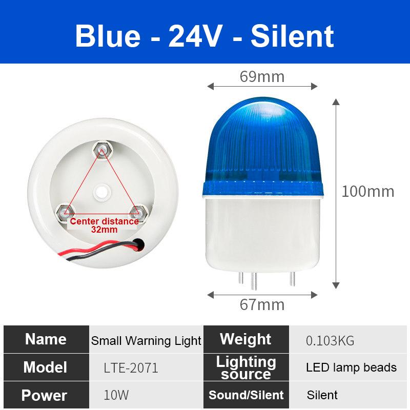 Small LED Strobe Signal Light with Sound & Light Alarm 120dB PC Material Flashing Warning Indicator LTE-2071J