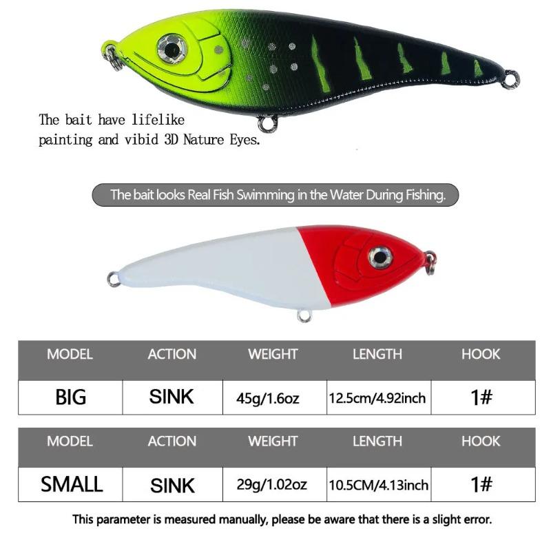 Sunken Vib New Model Lure Slow-Sinking Artificial Lure Casting Bait All-Water Universal Fishing
