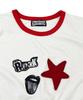 SK8ER ROCK Collage Star Ringer T-Shirt ((Ivory))