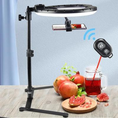 Support Universel pour Téléphone Mobile pour Streaming en Direct Lumière de Photographie Anneau Lumineux pour Téléphone Trépied Support Photo Vidéo Lampe LED Annulaire