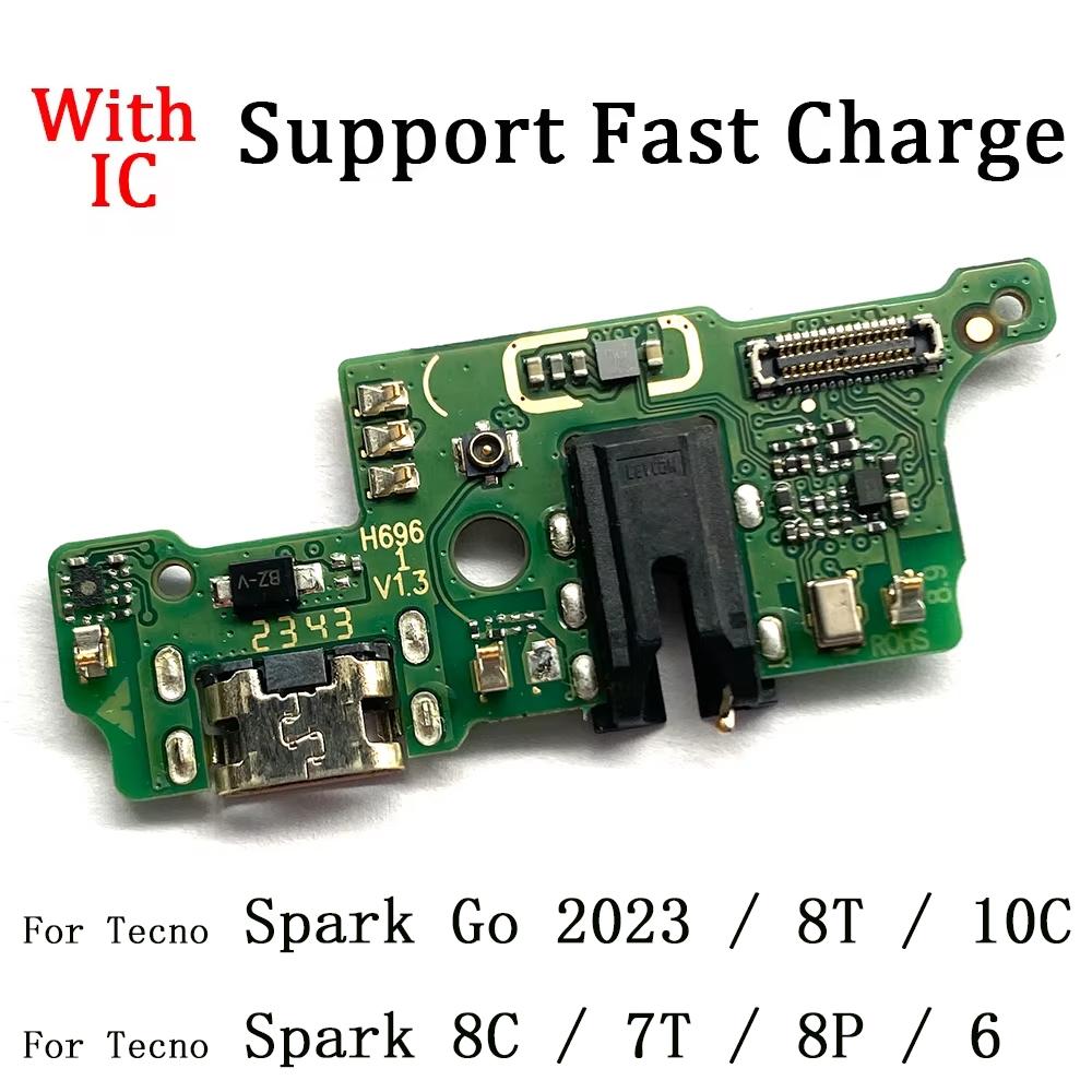 New Bottom Charging USB Date Dock Microphone Charger Flex Cable For Tecno Pop 1 Spark 1 6 Air 7 Pro 7T 8 8C 8P 8T 11C Go 1116
