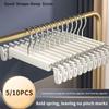 dailyPlastic Non Slip Pants Hangers with Clips Set of 5 Seamless Finish Organizer for Closet Space Saving SolutionDaily products