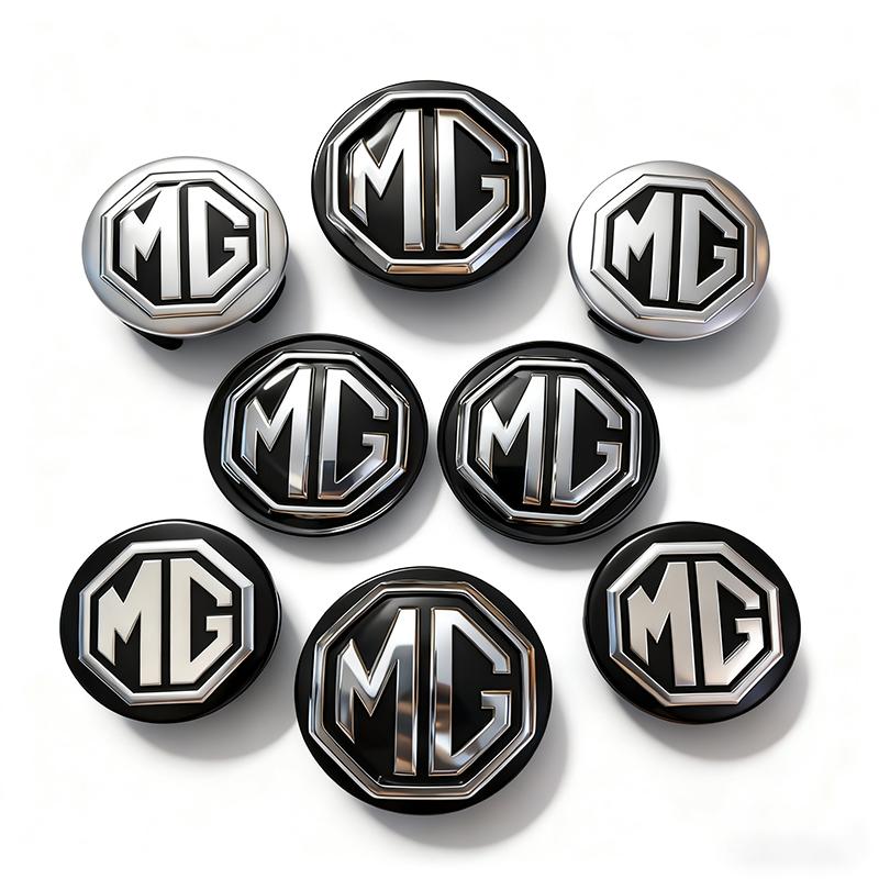 4pcs 65mm Car Wheel Center Hub Cap Rim Cover Emblem Stickers For MG HS r MG4 EV Cyber X MARVEL R ZS ES5 ONE Cyberster MG3 MG5 MG7