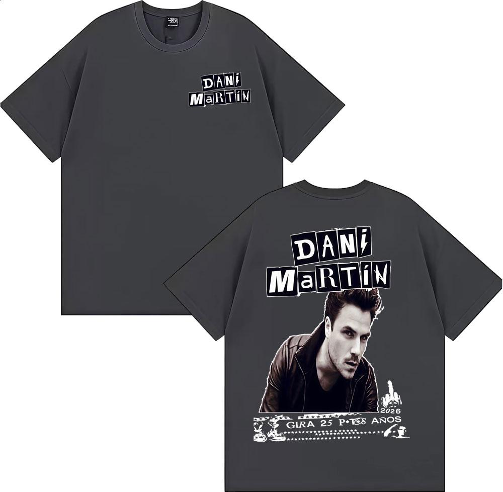 Dani Martin Gira Tshirt 25 Minutes 2026 Tour Mens Retro Harajuku Tshirt Extra Large Loose Tshirt Cotton Street Wear Y2K