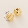 10 Stück/Los 4*5mm 14/18K Goldfarben Beschichtete Gestreifte Perlen Für Handgemachten DIY Armband Halskette Schmuckherstellung Zubehör