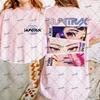 KPop Demon Hunters Huntrix Tshirts For Women Summer New Movie Pattern Short Sleeve Tshirts Oversized YK Street Tops