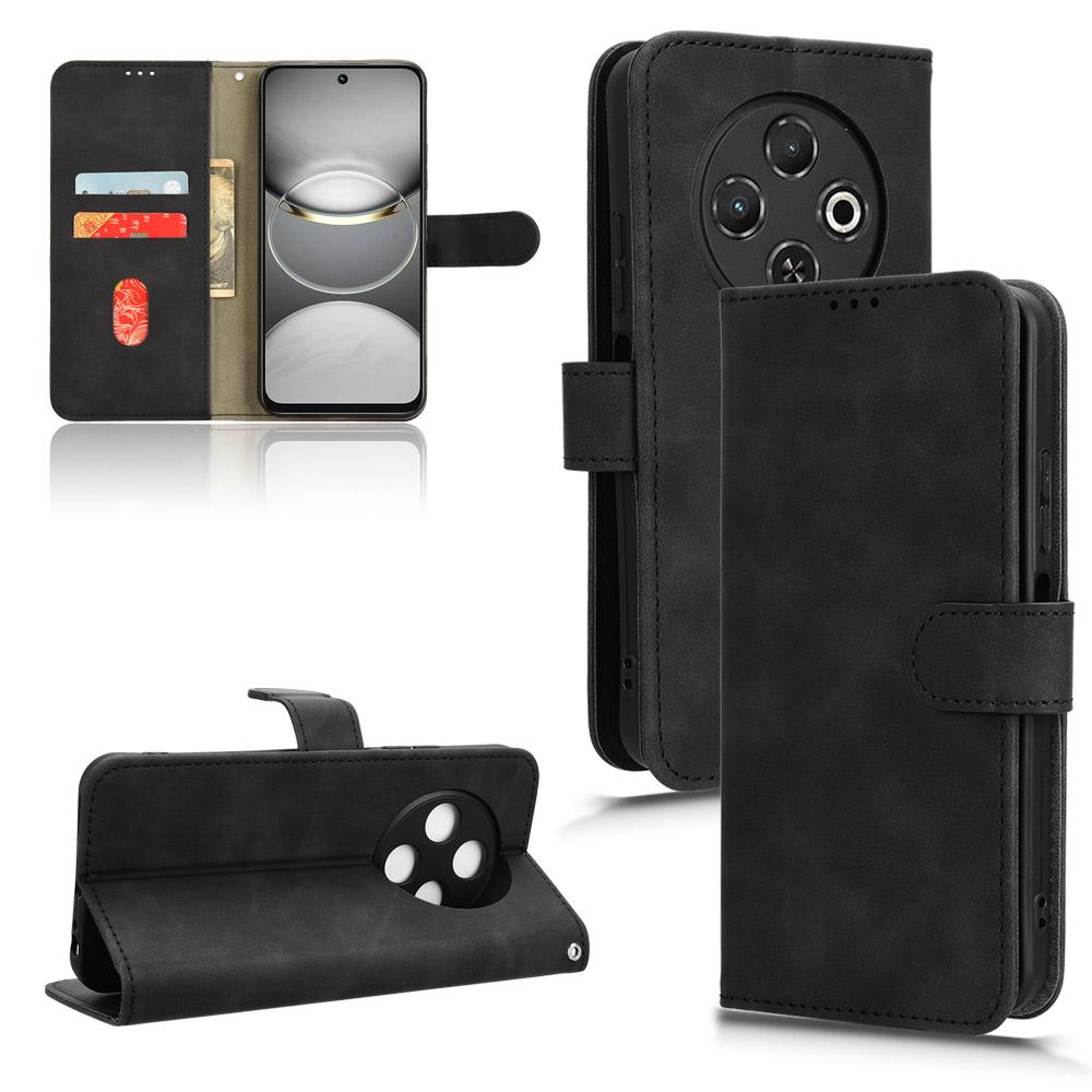 For TECNO Spark 30C 4G Leather Case Skin-Feel Anti-Drop Wallet Flip Phone Cover