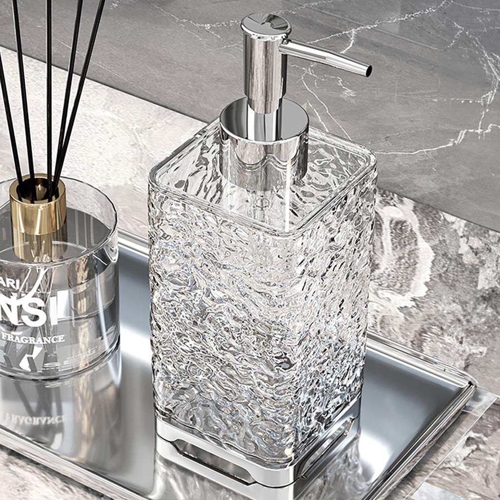 Square/Round Liquid Soap Dispenser Plastic Push Bottle Leak-proof Design Kitchen Bathroom General Purpose