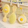 Compact Cute Air Cushion Comb & Mirror for Portable Head Massage
