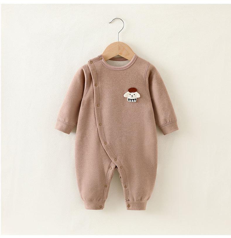 A-Class Warm Baby Onesie: Long-Sleeve, Belly-Protective, Perfect for Spring & Autumn, Ideal for Crawling & Outings