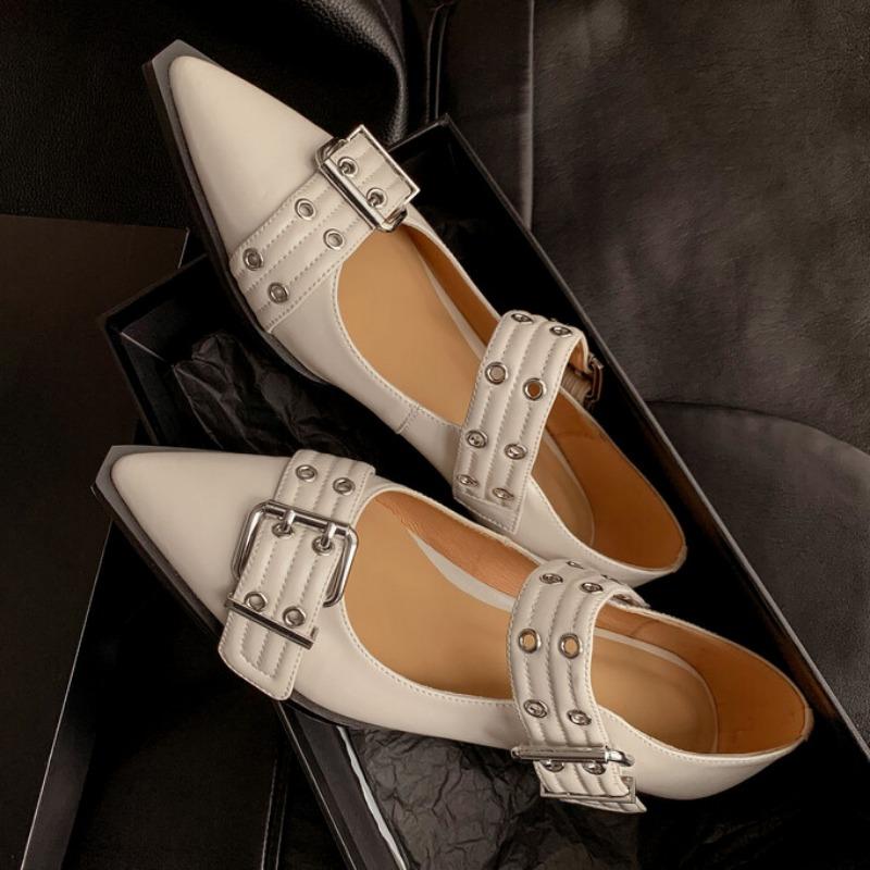 Fashion Women Marie Janes Shoes High Heels Sandals Summer 2025 Trend Shallow Pointed Toe Pumps Designer Elegant Dress Zapatos De Mujer