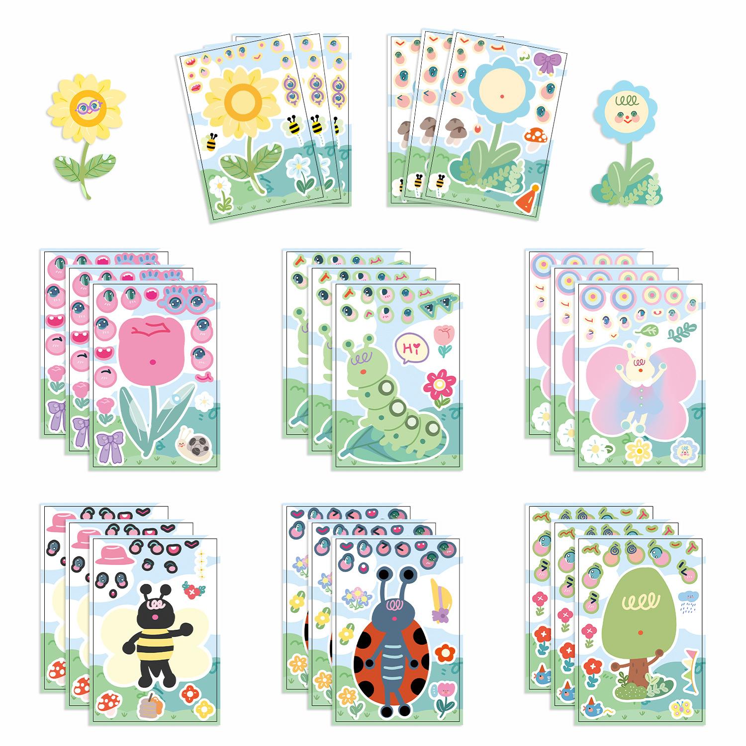 

8 Мультяшных Садовых Насекомых Сделай Лицо Смена Лица Наклейка Сделай Сам Ручной Учет Маленькая Карточка Украшение Чехла Мобильного Телефона