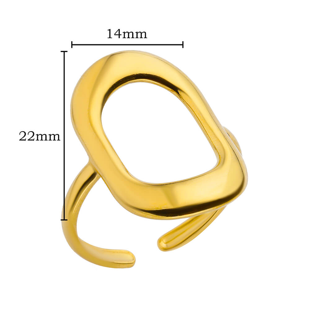 Hexagon Star Stainless Steel Rings for Women Gold Color Finger Rings Female Vintage Party Waterproof Jewelry Accessories Gift