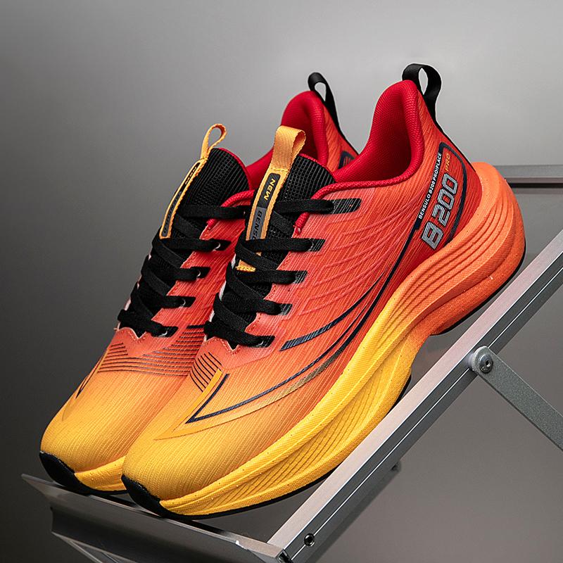 

Пара сетчатых спортивных мужских кроссовок, дышащие и легкие кроссовки с мягкой подошвой, универсальные модные трендовые повседневные туфли 39-45 39 оранжевый