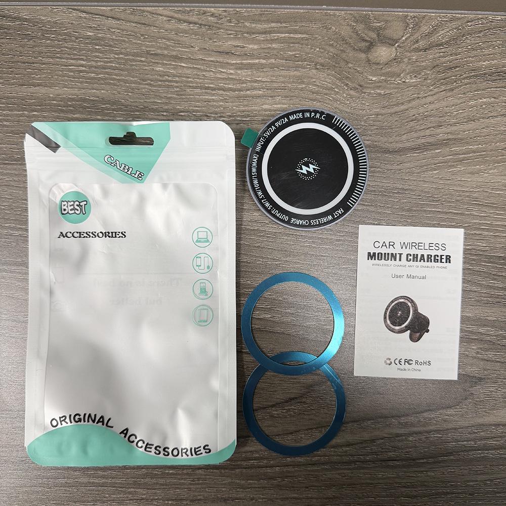 15W RGB Magnetic Car Wireless Charger & Phone Holder: Fast Charging with Colorful Atmosphere Light