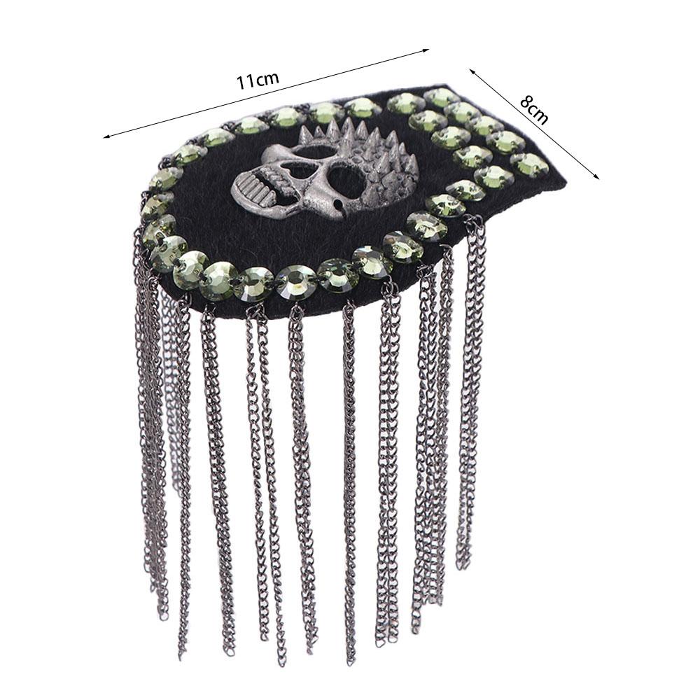 Breastpin Brooch Shoulder Board Cool Jacket Vintage Brooch Tassel Chain Epaulette  Men