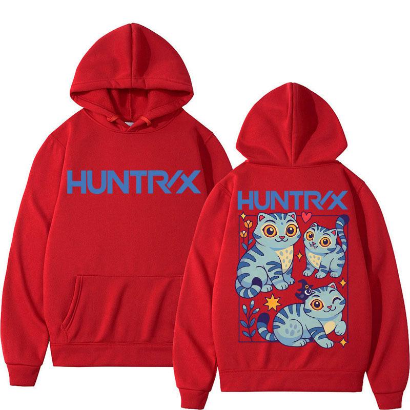 KPop Anime Demon Hunters Derpy Tiger Print Hoodie Movie Kawaii Fashion Sweatshirt Men Women Oversized Fleece Casual Long Sleeve