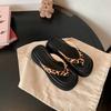 Krazing Pot Natural Skin Horsehair Handmade Summer Size 40 High Quality Slip On French Chic Flat Platform Flip Flops Women Peep Toe Sandals