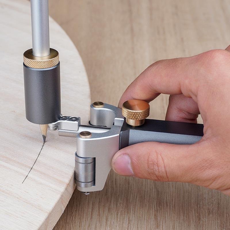 Universal Woodworking & Tile Scribing Gauge: Multifunctional Metal Profile & Arc Scribe Tool
