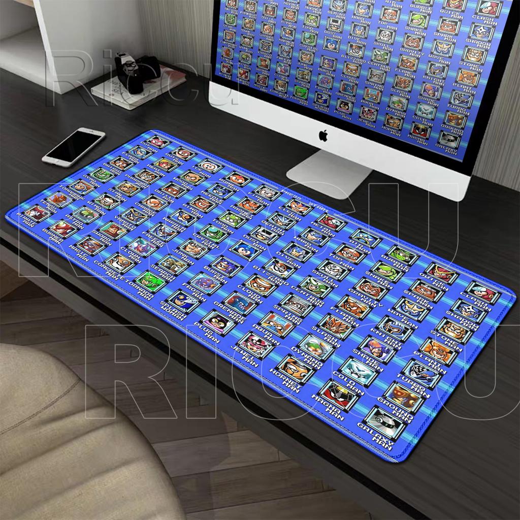 Many Size Gaming Mousepad Game Megaman Carpet Desk Protector Rubber Mat PC Accessories Deskmat Gamer Kawaii Keyboard Nonslip Mat