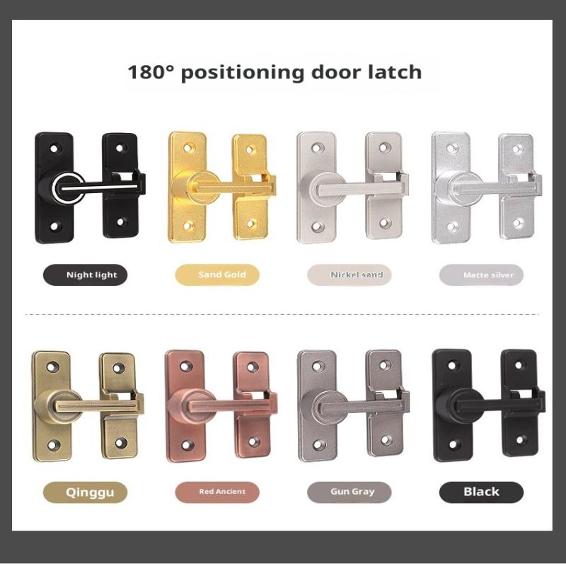 Door Lock Zinc Alloy 90 Degree Sliding Door Latch Heavy Duty Barn Gate Bolt Protect Privacy Cabinet Closet