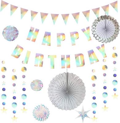 Birthday Garland Banner Happy Birthday Sign Decoration Party Flag