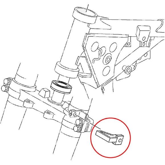 1pc Front Brake Cable Clamp Line Guide Compatible with YZ125 YZ250 YZ250F YZ80 85 TTR125/L/E/LE WR250F WR450F WR400F WR250 WR426F(Red)