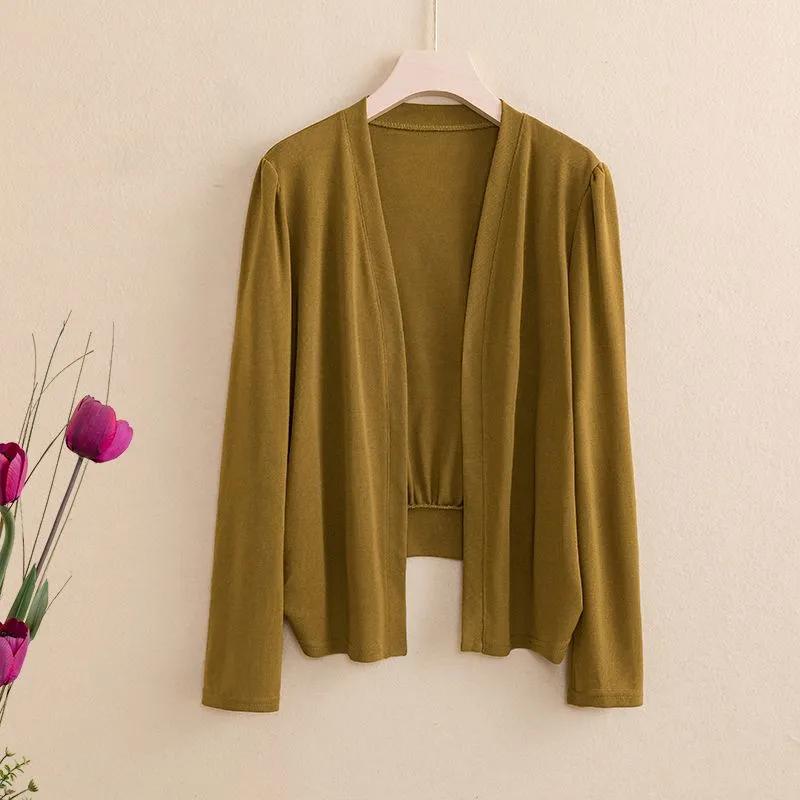 New Autumn Women's Spliced V-neck Fashionable Solid Color Versatile Casual High-end Knitted Versatile Top