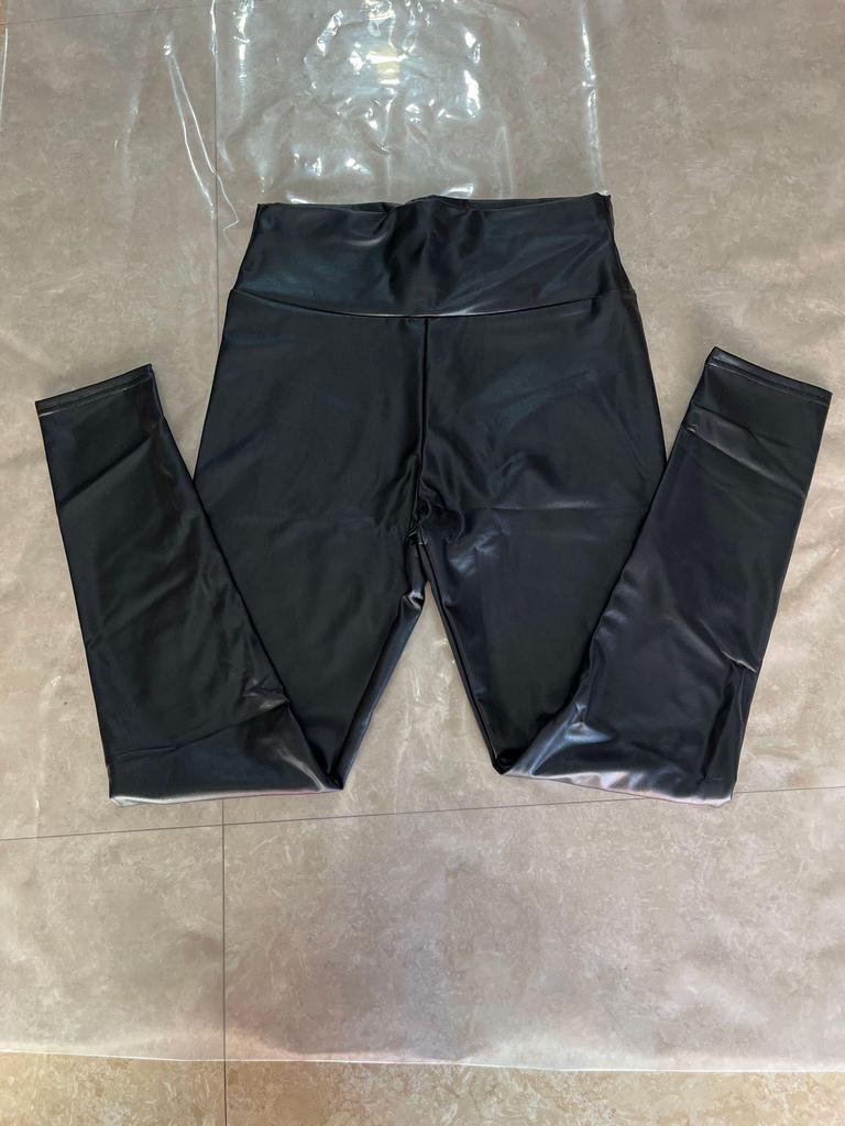 High-Waisted PU Leather Leggings - Autumn/Winter, Four-Way Stretch Outerwear