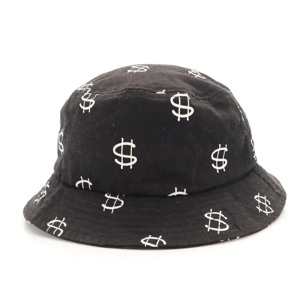 Stussy All-over Print Bucket Hat L Black Women Used