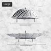HANYANG Practical Stainless Steel Lotus Adjustable Folding Tray Various Magic Fruit Plate Telescopic Folding Steamer Tray