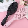Professional Curved Hairbrush for Wet or Dry Hair Ergonomic Black