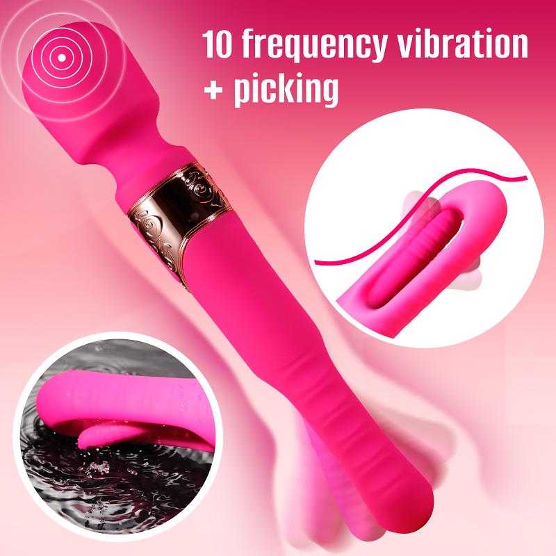 Patting AV Vibrator for Women AV Stick Magic Wand Clitoris Stimulator G Spot Massager Female Masturbator Dildo Sex Toy for Adult