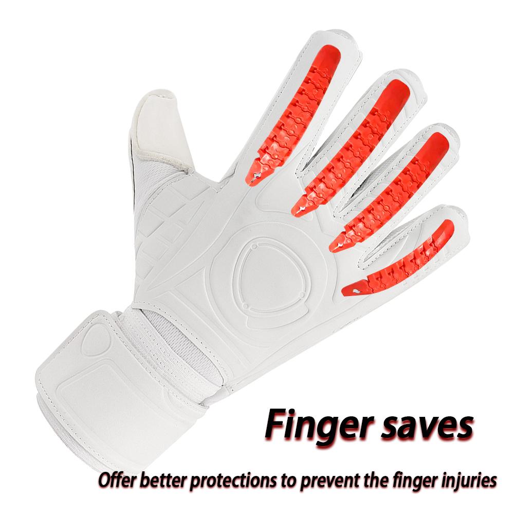 Finger Save Torwarthandschuhe Fußball Hochwertiger Latexschutz Kinder Erwachsene Fußball Starker Griff Fingerave Torwarthandschuh