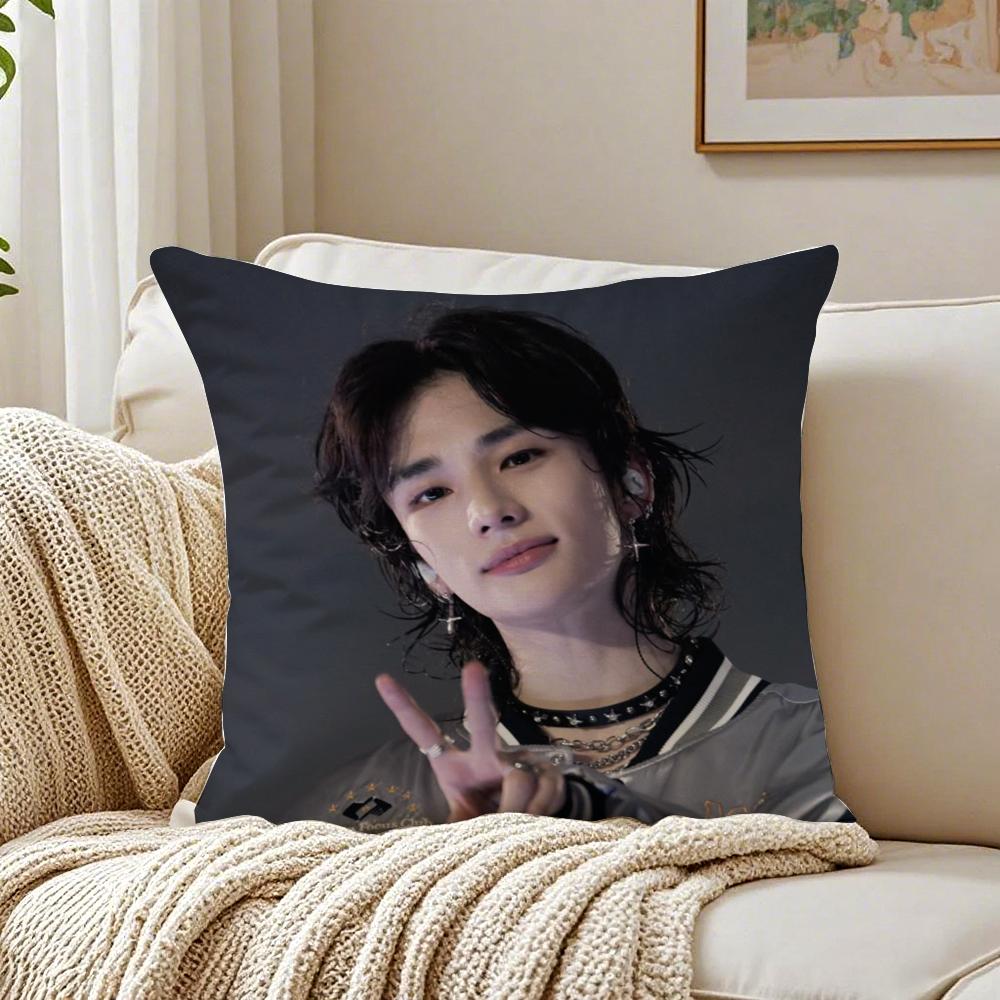 Handsome Singer HHyunjinS Cushion Cover Linen Pillowcase Soft for Sofa Bed Home Room Decor