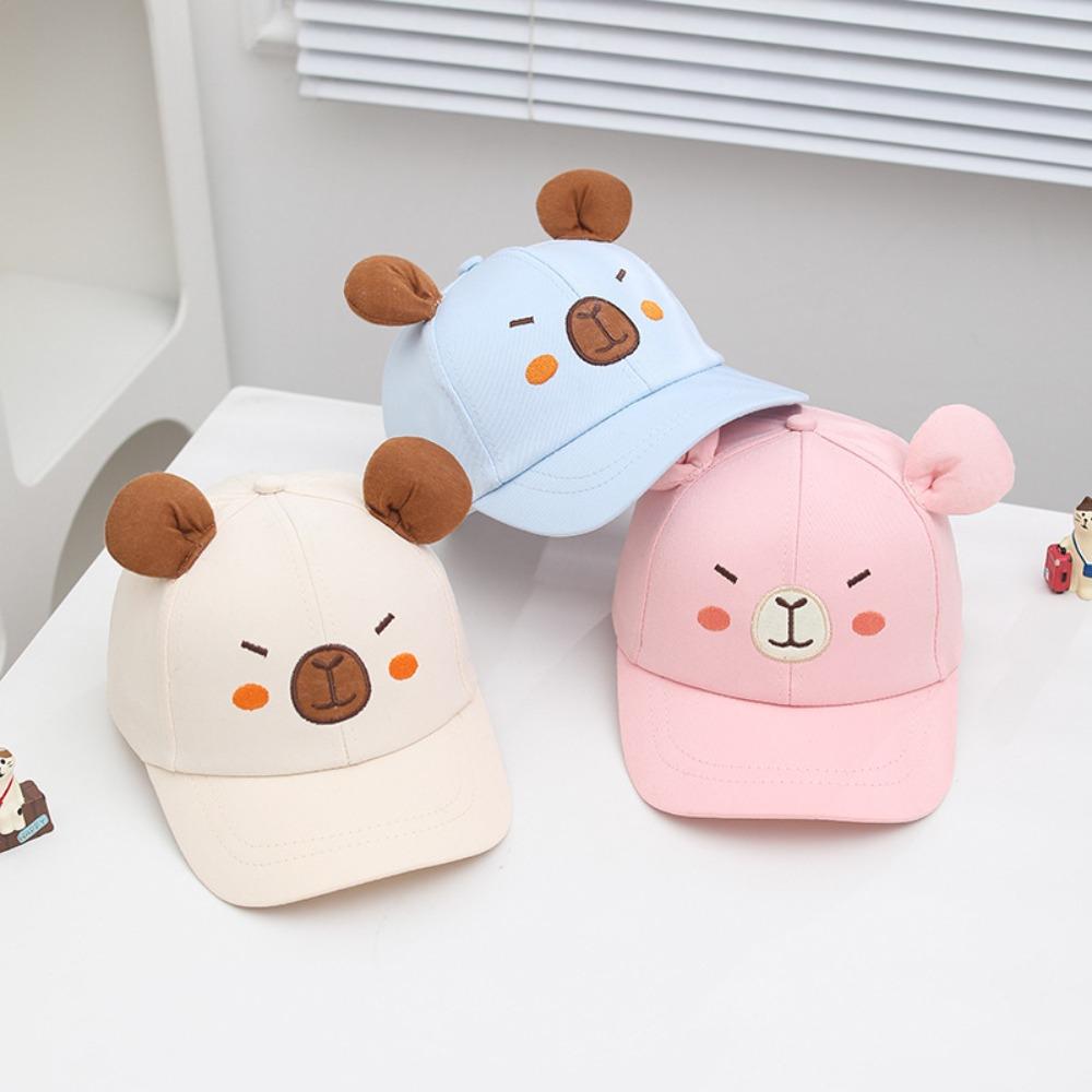 Cotton Capybara Peaked Cap Breathable Baby Sunscreen Hat Children Baseball Hat For Babies Aged 2-5