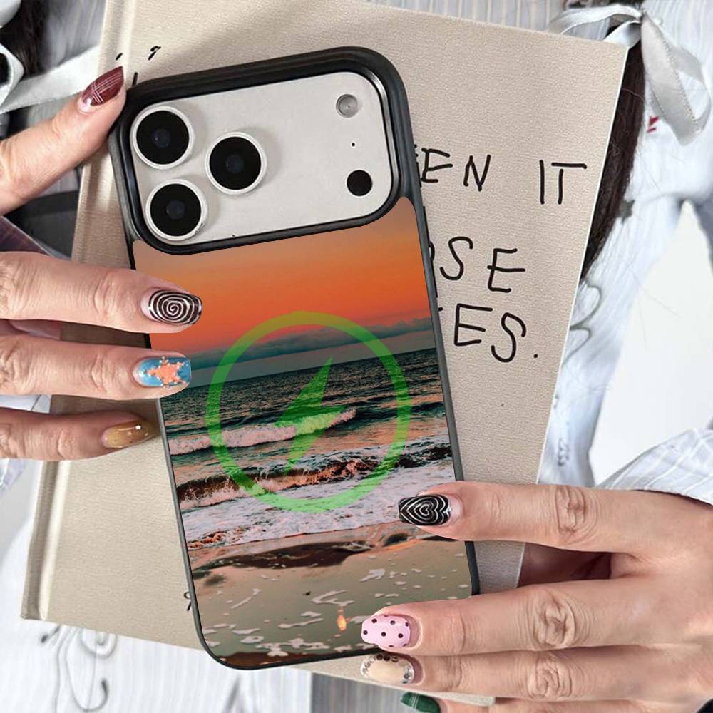 Sea Blue Sky Beach For Magsafe Wireless Charge Case For iPhone 17 16 15 14 13 12 11 15 Pro Max Magnetic Cover