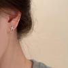 Diamond-inlaid Four-pointed Star Tassel Earrings for Women's New Light Luxury Niche Design