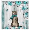 Duschvorhang Katze Lustiges Muster Badezimmervorhang Polyester Trennvorhang Wasserdicht und Schimmelresistent Heimdekoration